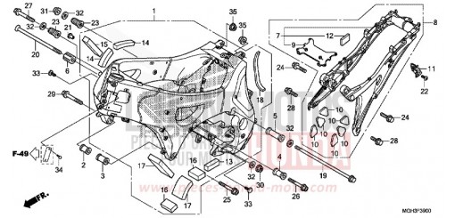 CARROSSERIE DE CHASSIS VFR1200XDC de 2012